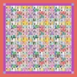 Autistic Art Face-Book silk scarf 70 x 70 cm