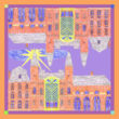 Kép 2/5 - Sun City hernyóselyem kendő 70 x 70 cm