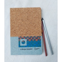 Cork - blue canvas notebook A5