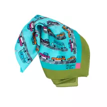 Autistic Art Traffic Jam silk scarf 70 x 70 cm