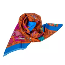 Autistic Art Shopping List silk scarf 70 x 140 cm