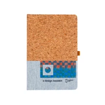 Cork - blue canvas notebook A5