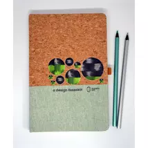 Cork - green canvas notebook A5